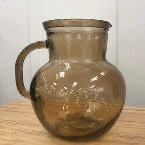 78oz Recycled Glass Pitcher Brown - Hearth & Hand™ with Magnolia